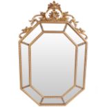 EDWARDIAN GILT FRAMED CUSHION MIRROR