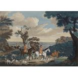 SET OF FOUR LARGE HUNTING PRINTS