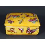 CHINESE POLYCHROME JEWELLERY BOX AND COVER