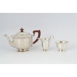 THREE PIECE SILVER TEA SET