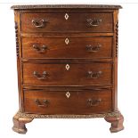 19TH-CENTURY MAHOGANY BOW FRONT CHEST