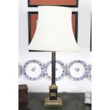 CORINTHIAN PILLARED TABLE LAMP AND SHADE