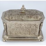 PERSIAN SILVER PLATED CASKET