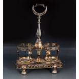 FRENCH EMPIRE STERLING SILVER DECANTER STAND