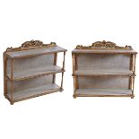 PAIR OF 19TH-CENTURY GILT OPEN SHELVES