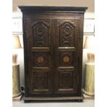 18TH-CENTURY WALNUT AND INLAID ARMOIRE