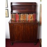 REGENCY MAHOGANY WATERFALL BOOKCASE, CIRCA 1810