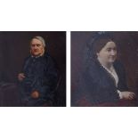 PAIR VICTORIAN PAINTED PHOTOGRAPHS