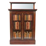 REGENCY ROSEWOOD AND BRASS MOUNTED BOOKCASE