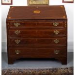 GEORGE III MAHOGANY WRITING BUREAU, CIRCA 1780