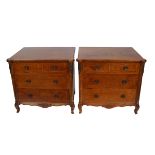 PAIR OF REGENCY STYLE MAHOGANY AND INLAID CHESTS