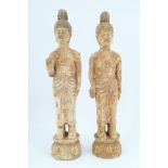 PAIR OF CHINESE TERRACOTTA FIGURES