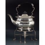 EDWARDIAN SHEFFIELD PLATED SPIRIT KETTLE