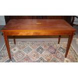 GEORGE III STYLE MAHOGANY AND INLAID COFFEE TABLE