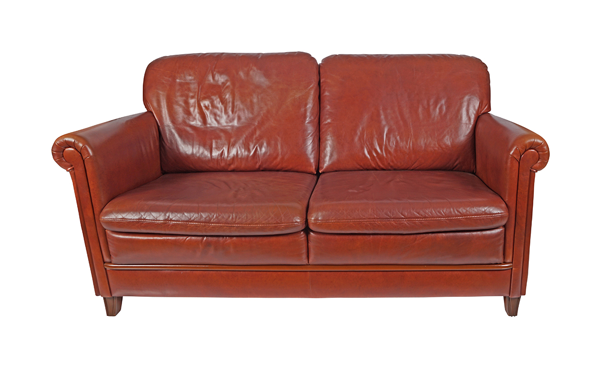 PAIR OF HIDE UPHOLSTERED CLUB SETTEES