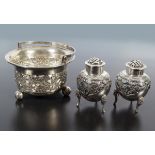 THREE ANTIQUE CHINESE SILVER ITEMS