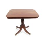 REGENCY PERIOD MAHOGANY SNAP TOP OCCASIONAL TABLE