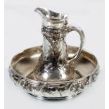 GALLIA CHRISTOFLE SILVER PLATED JUG AND BOWL