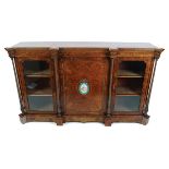 19TH-CENTURY WALNUT AND SEVRES MOUNTED CREDENZA