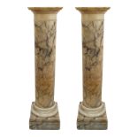 PAIR OF 19TH-CENTURY ALABASTER PLINTHS