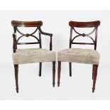 EIGHT REGENCY PERIOD MAHOGANY DINING CHAIRS