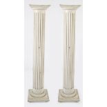 PAIR OF 19TH-CENTURY PAINTED FLUTED COLUMNS