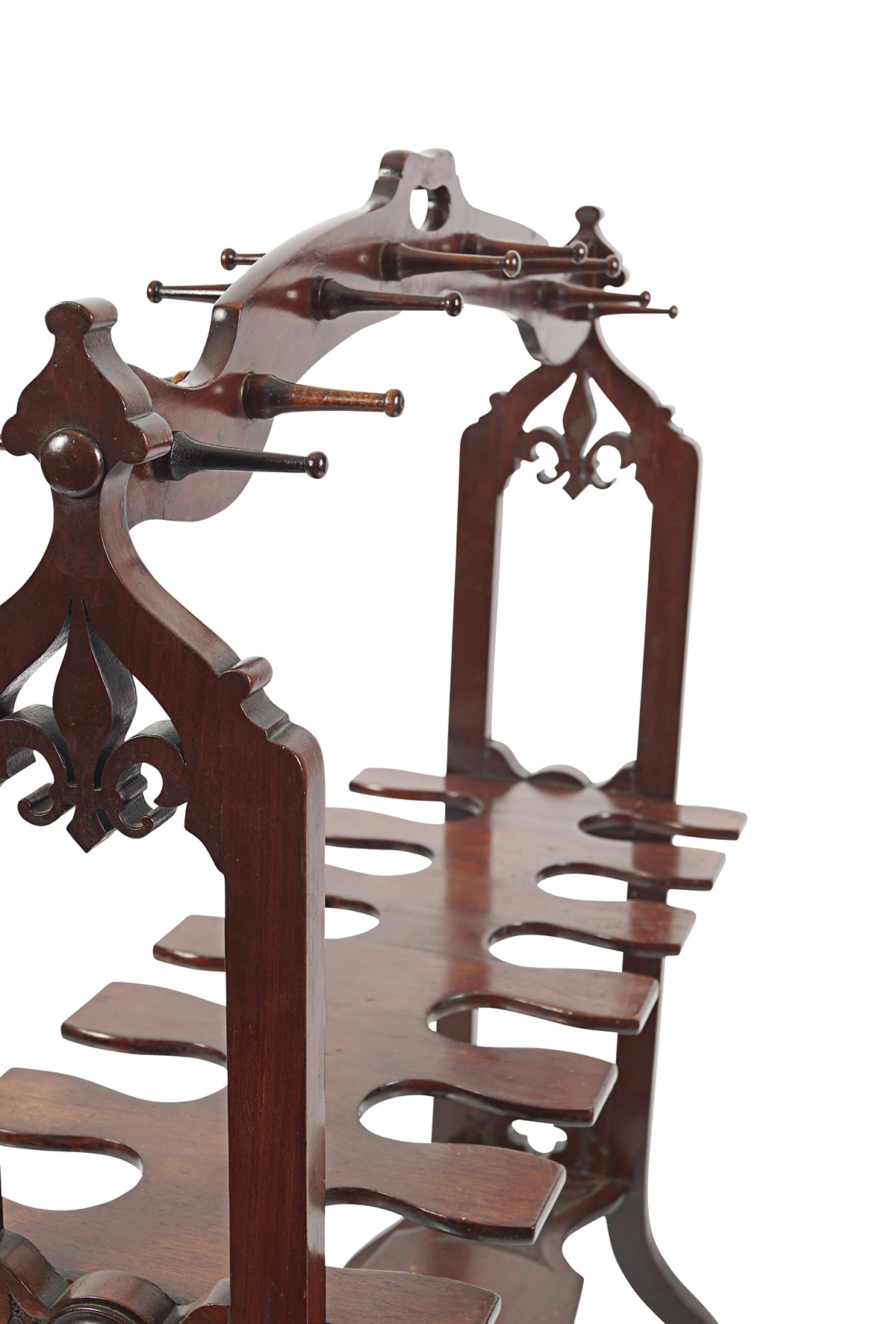 GEORGIAN MAHOGANY BOOT AND WHIP RACK - Image 2 of 2