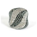 DESIGNER 18 CT. WHITE GOLD AND DIAMOND RING