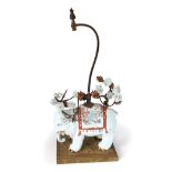 JAPANESE MEIJI PERIOD PORCELAIN LAMP