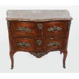 18TH-CENTURY KINGWOOD SERPENTINE COMMODE