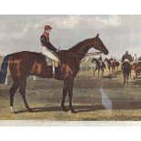 PAIR OF VERRE EGLOMISE FRAMED RACING PRINTS