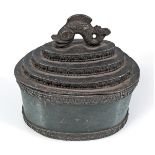 LATE GEORGIAN LEAD TOBACCO JAR