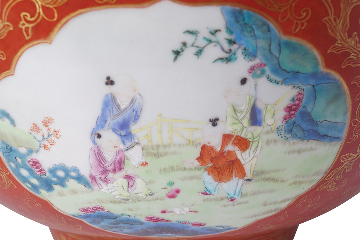 LARGE 19TH-CENTURY CHINESE POLYCHROME BOWL - Image 3 of 3