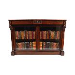 REGENCY PERIOD ROSEWOOD DWARF BOOKCASE