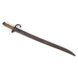 LARGE FRENCH BAYONET AND SCABBARD