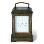 19TH-CENTURY BOULLE CONTRAPARTIE CARRIAGE CLOCK