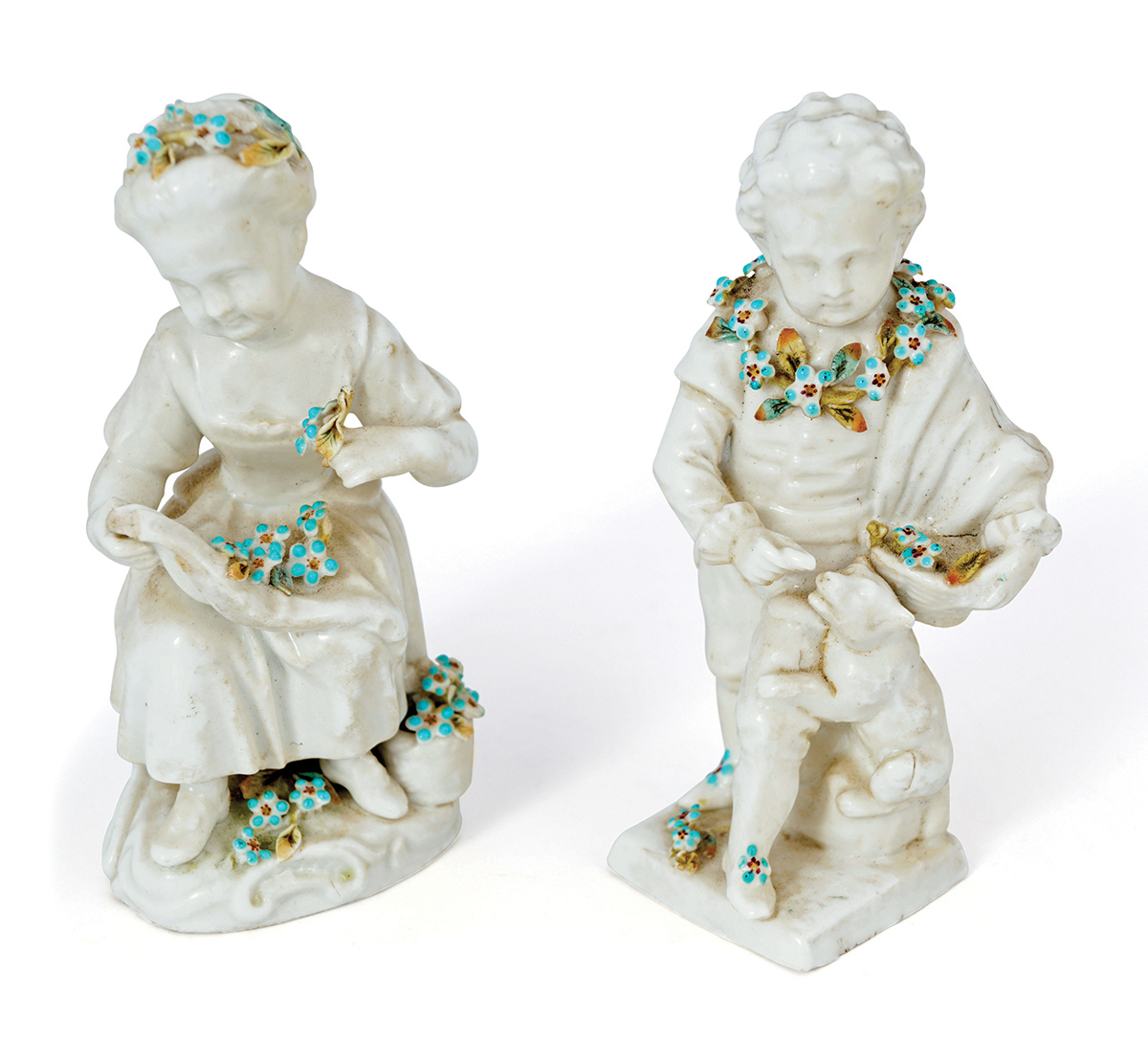 TWO GERMAN PORCELAIN FIGURES