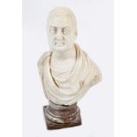 18TH-CENTURY MARBLE BUST