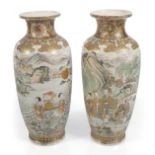 PAIR OF LARGE JAPANESE SATSUMA VASES