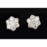 18 CT. WHITE GOLD DIAMOND EARRINGS