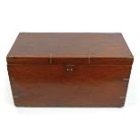 GEORGE III PERIOD MAHOGANY CAMPAIGN TRUNK