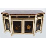 EDWARDIAN GILTWOOD AND PAINTED CABINET