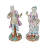 PAIR OF GERMAN PORCELAIN FIGURES