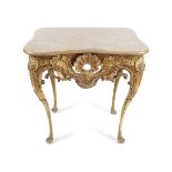 IRISH 18TH-CENTURY CARVED GILTWOOD CONSOLE TABLE