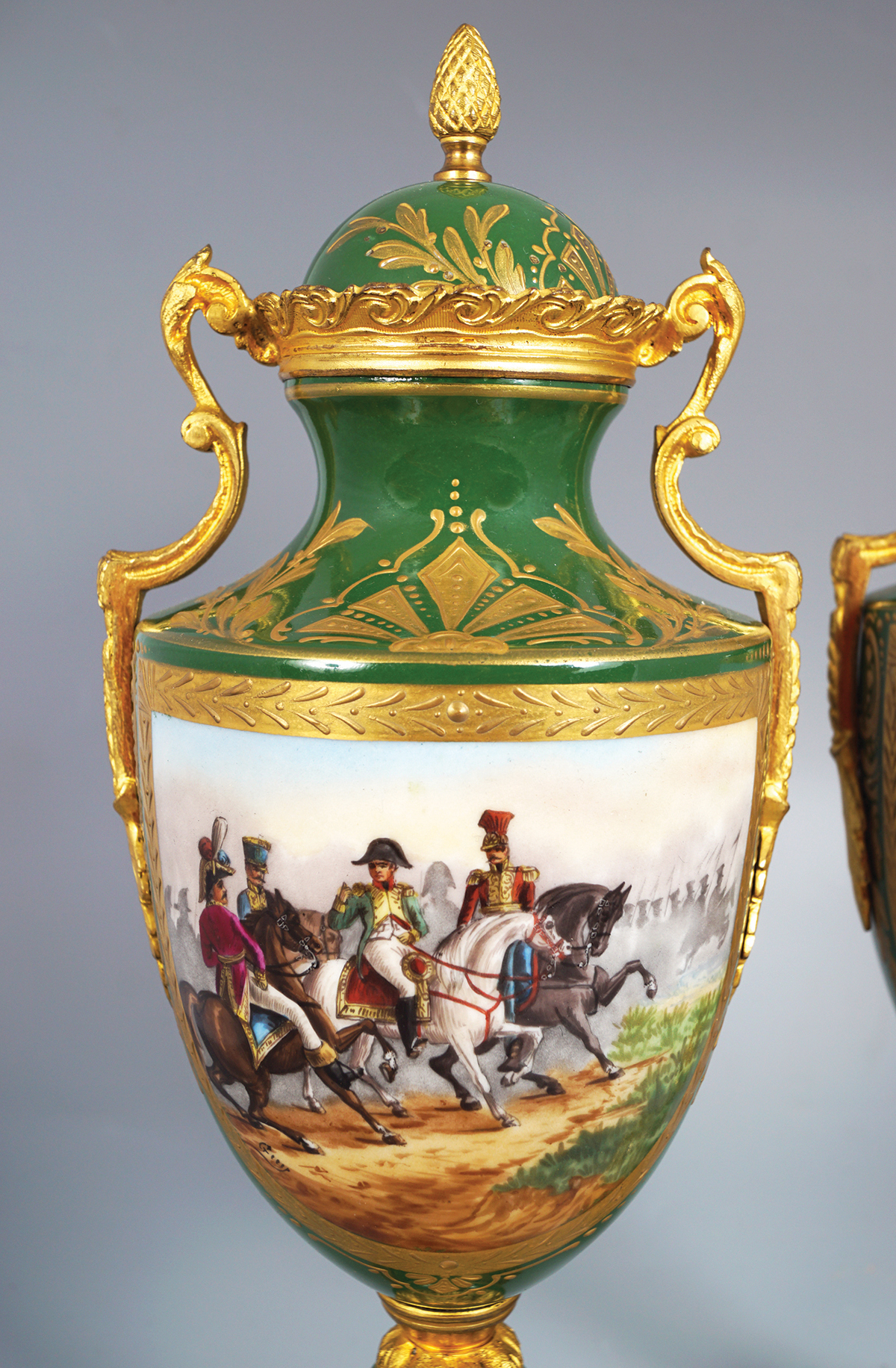 PAIR OF 19th-CENTURY SEVRES URNS AND COVERS - Image 3 of 12