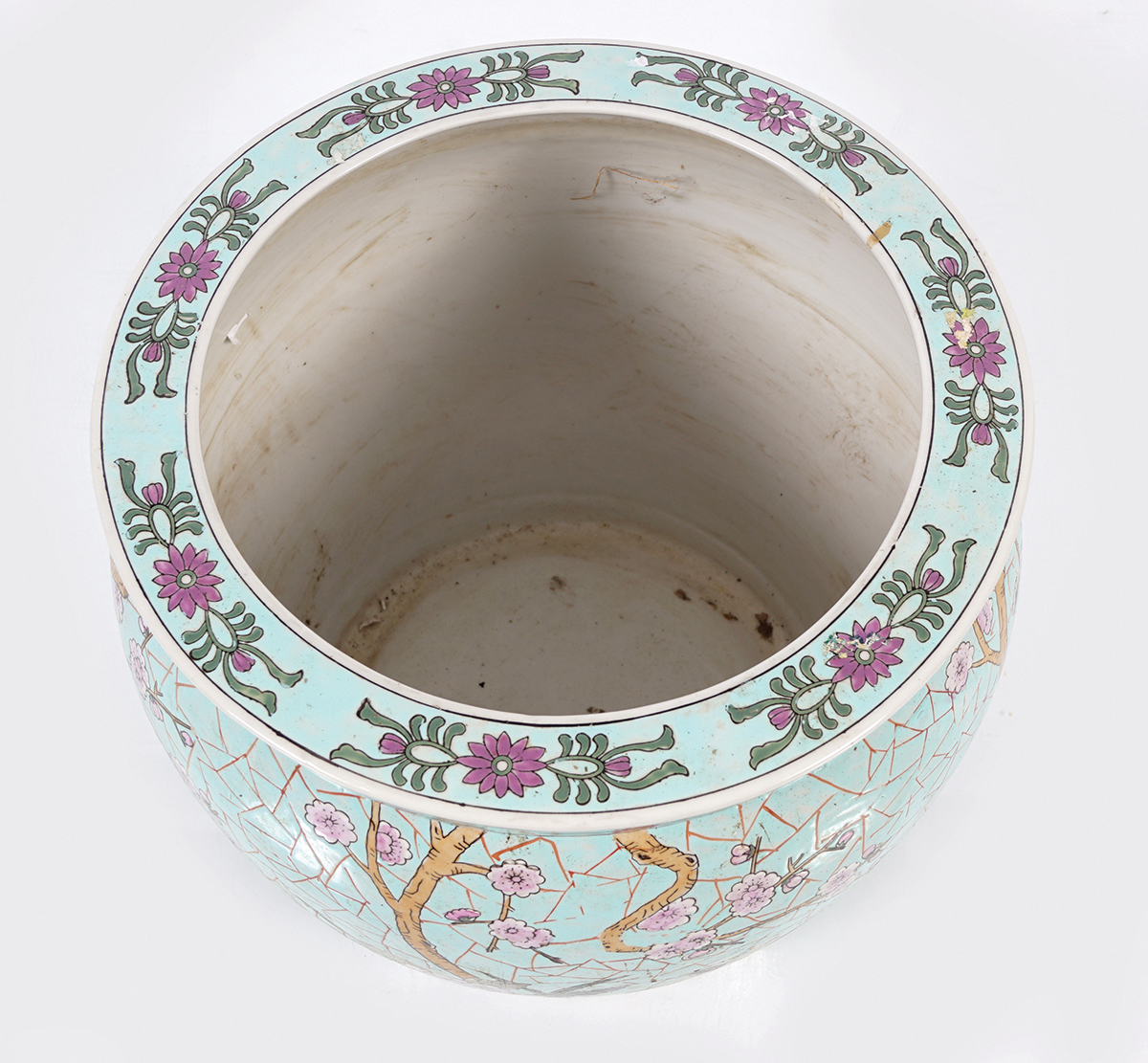 LARGE CHINESE REPUBLICAN POLYCHROME FISH BOWL - Image 3 of 4