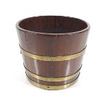 GEORGE III PERIOD MAHOGANY AND BRASS BOUND BUCKET