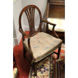 GEORGE III PERIOD MAHOGANY HEPPLEWHITE CHAIR