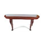 LARGE REGENCY PERIOD MAHOGANY HALL TABLE