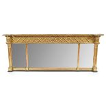 REGENCY PERIOD GILT FRAMED OVER-MANTLE MIRROR